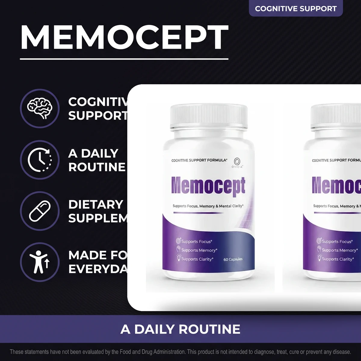 Memocept cognitive support formula: a simple daily dietary supplement for everyday use